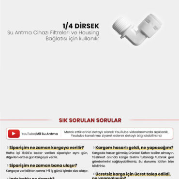 Alternative view of Filtreler ve Housing Bağlantısı için 1/4 Dirsek