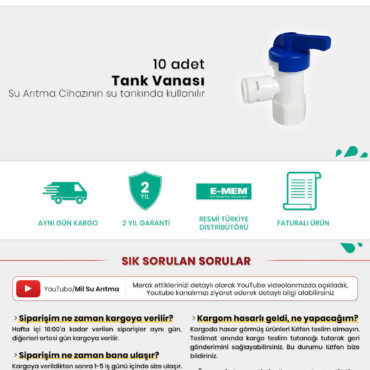 Alternative view of Tank Vanası (10 Adet)