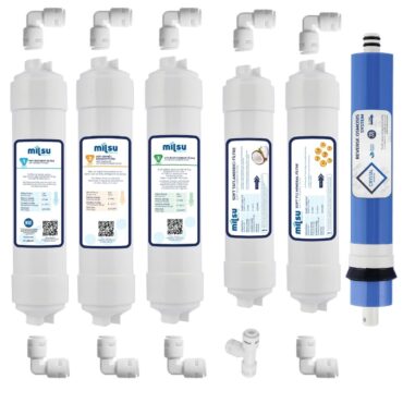 Milsu Kapalı Kasa Multi Mineralli 6lı Filtre Seti - 80 GPD AquaFlo Membran
