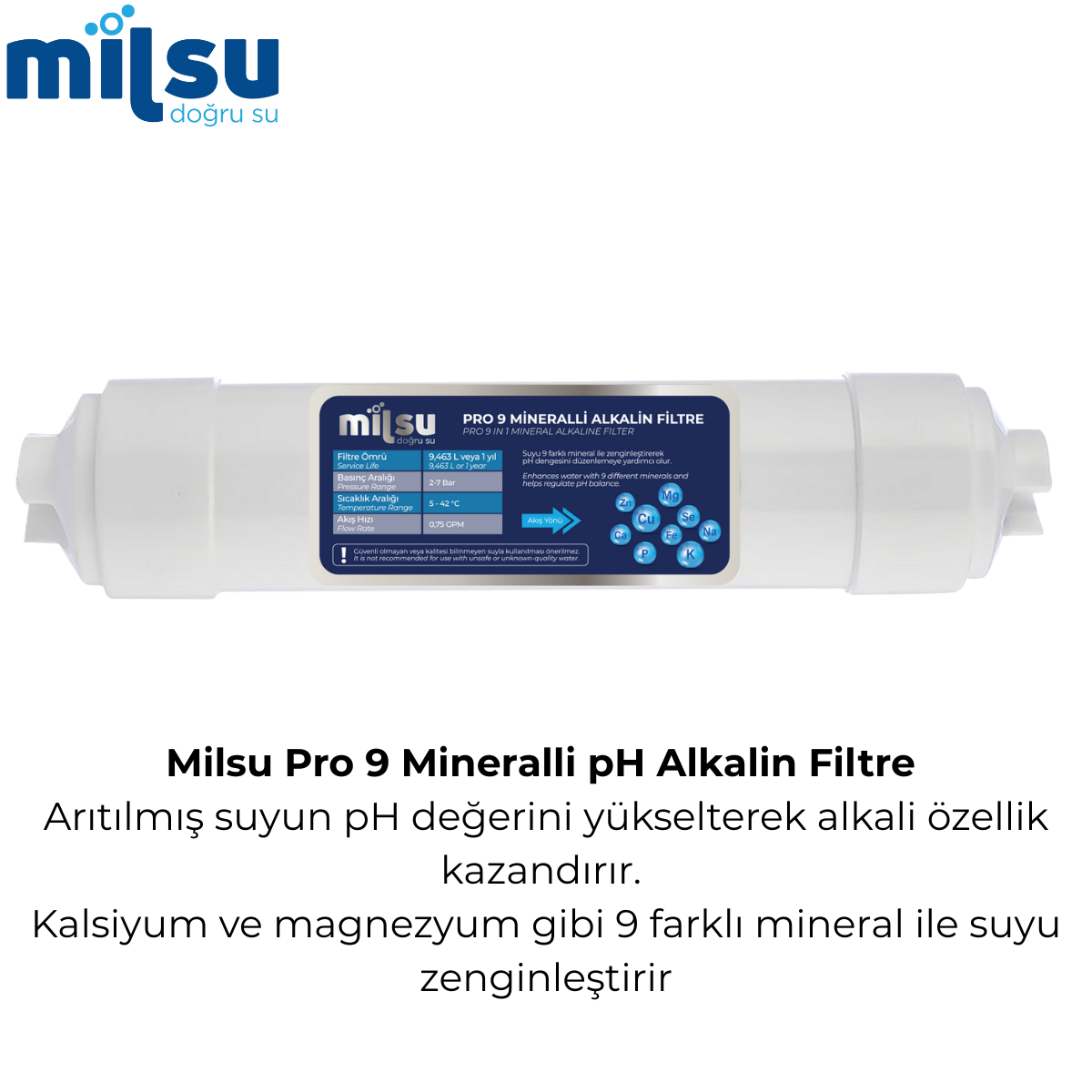 Milsu Kapalı Kasa 6lı PH Alkali Filtreli 14 Aşama Filtre Seti - Görsel 5
