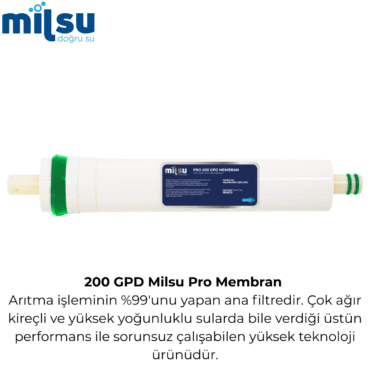 Alternative view of Milsu Pro 200 GPD Membran Filtre