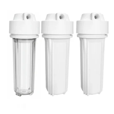 Su Arıtma Cihazı için 10 inch Açık Kasa 3lü Mat Housing Seti 1 Adet Şeffaf 2 adet Mat Housing